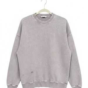 Falling Forward Distressed Oversized Washed Cotton Sweatshirt – Size M EUC